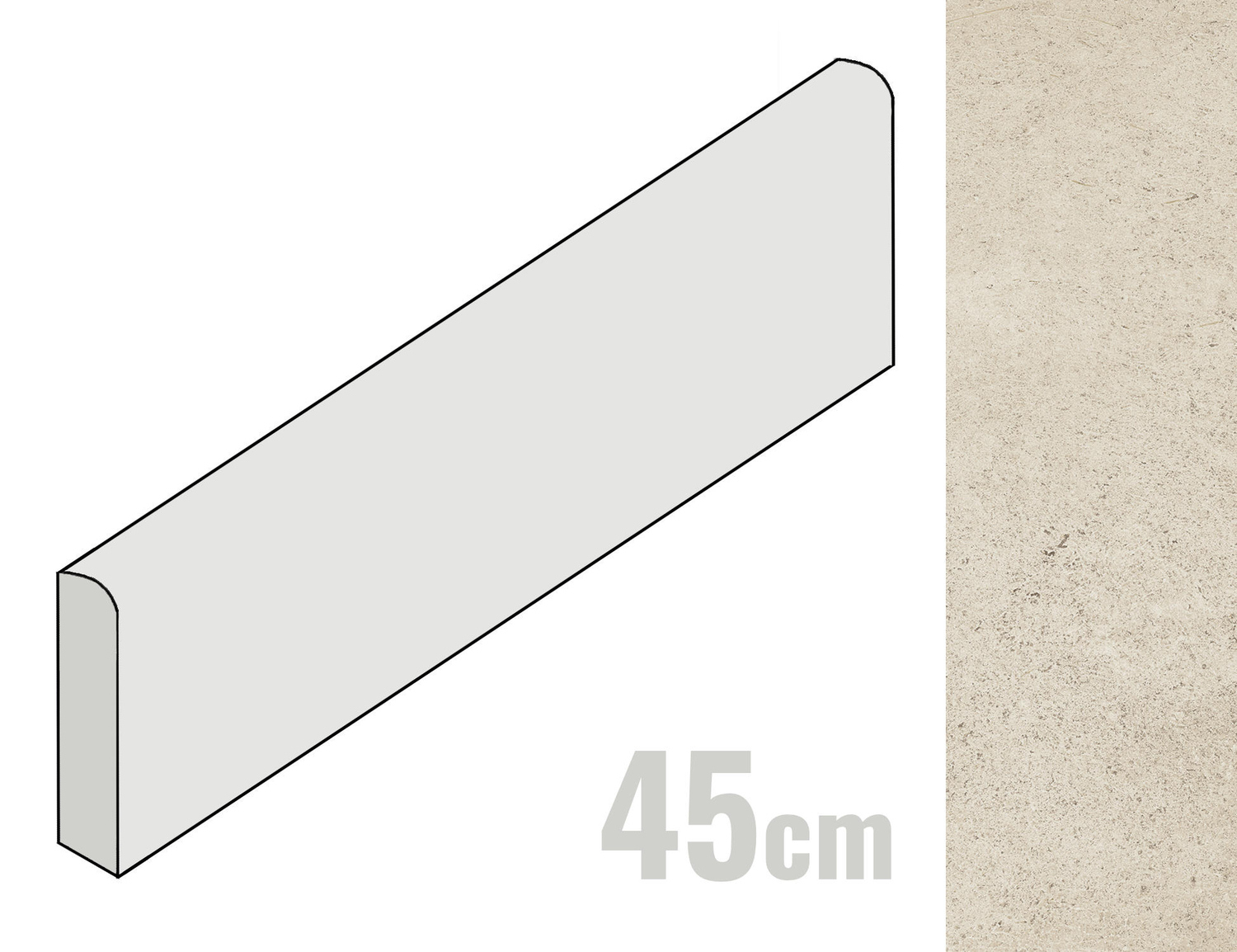 Villeroy & Boch Unit Five Sockel 8x45 Creme 2717 FT10 0