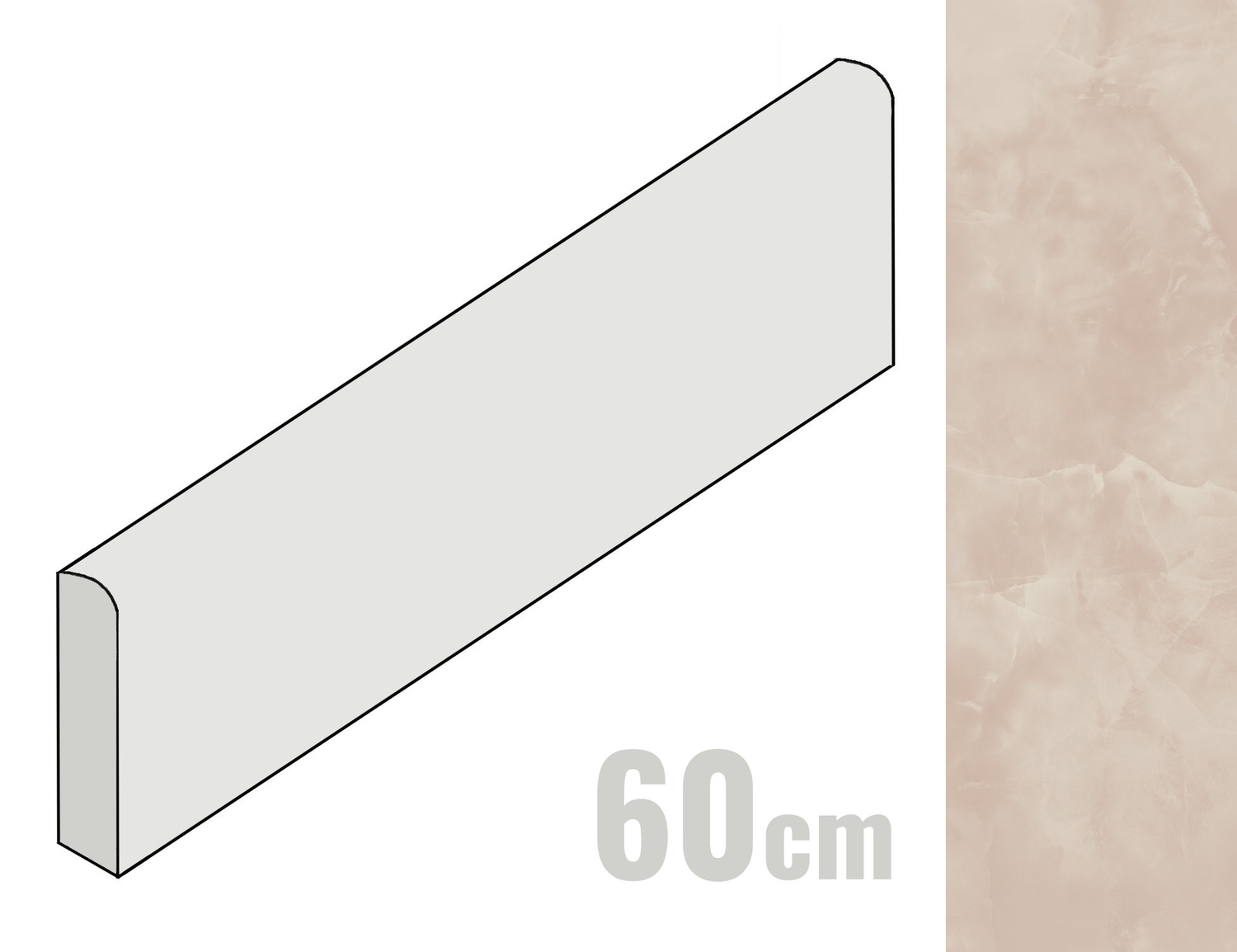 Ceramiche Caesar Anima Futura Sockel 7.2x60 Pink Onyx AGGI CAE