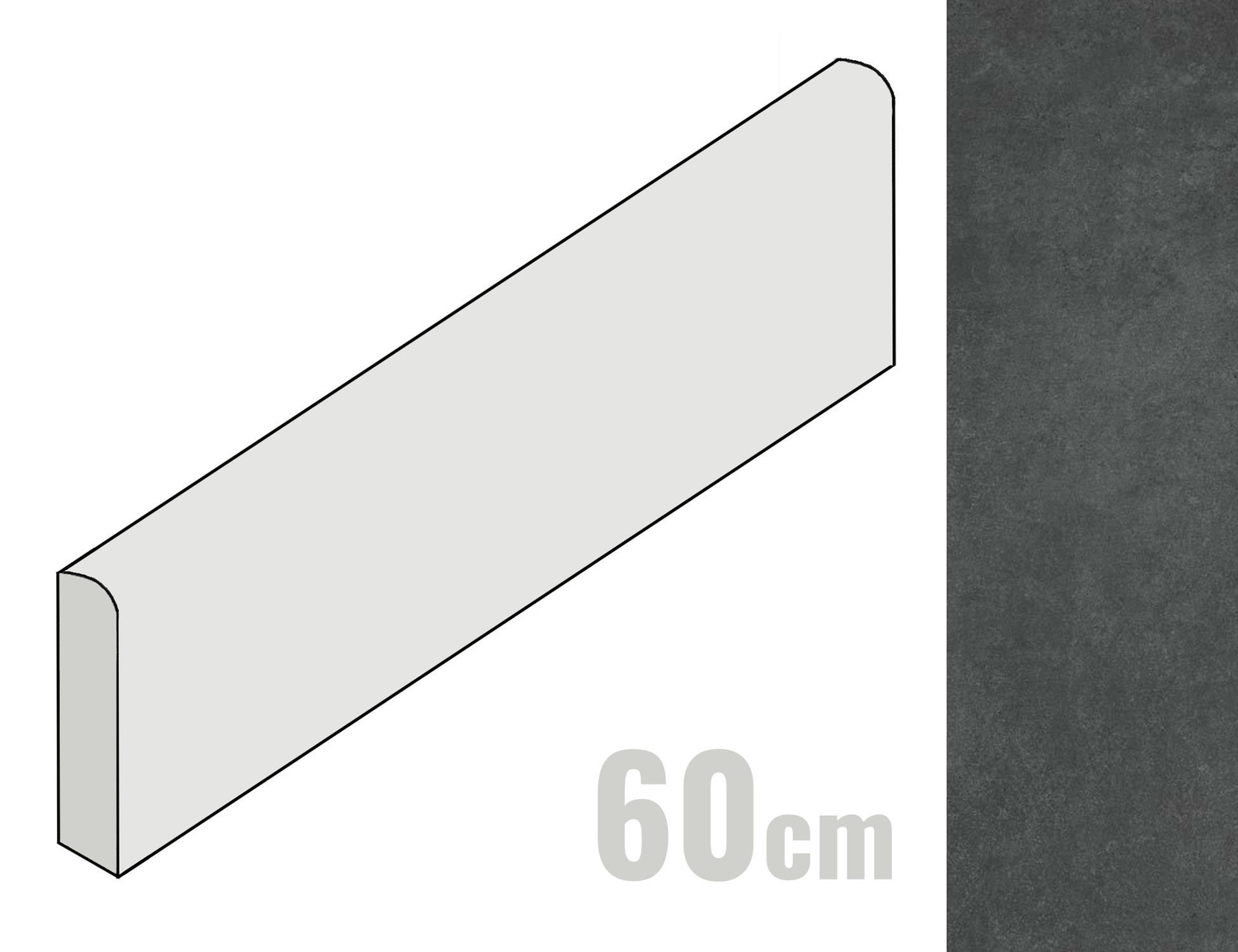 Ceramiche Caesar Step In Sockel 7.2x60 Dark AFLA CAE