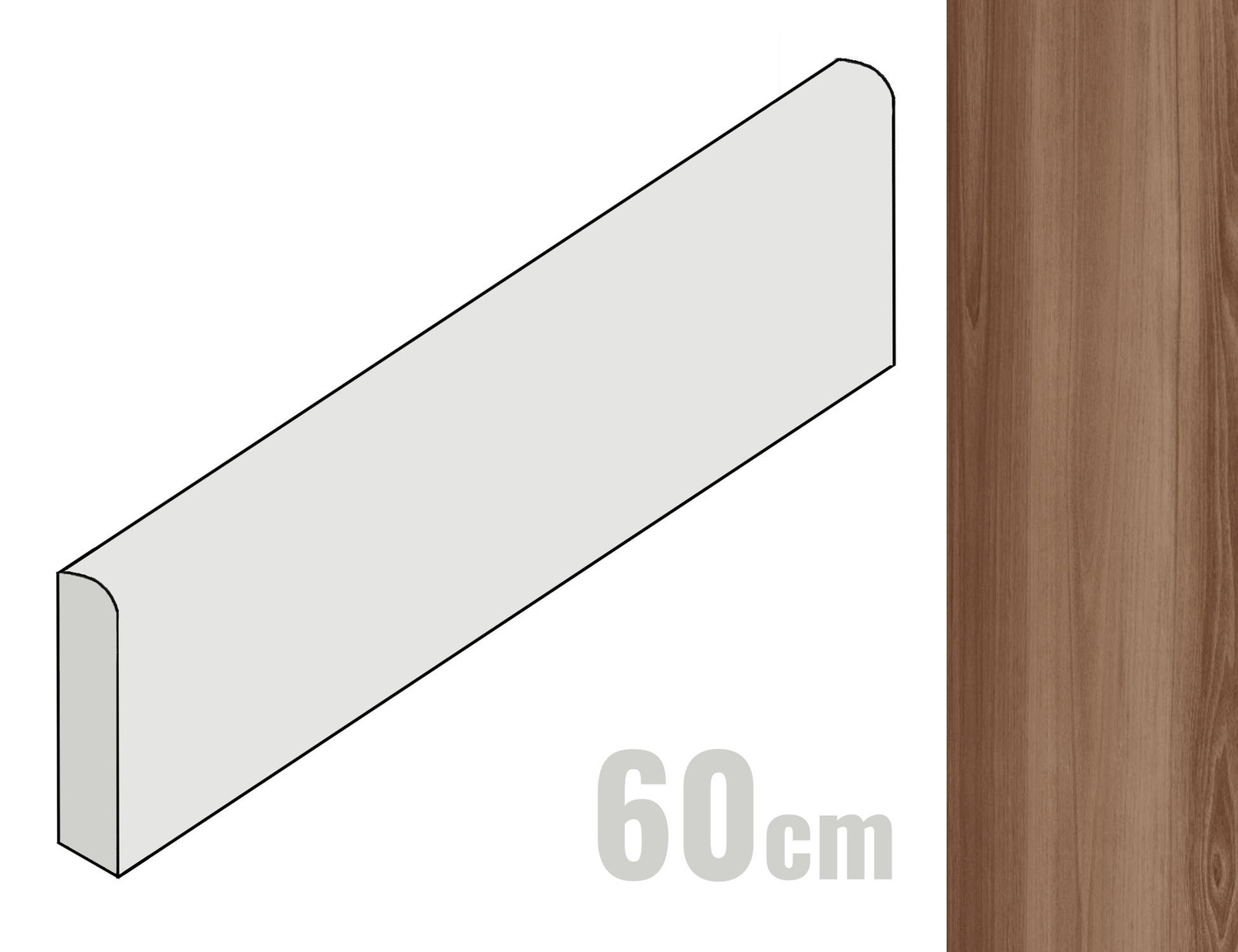 Ceramiche Caesar Life Sockel 6.2x60 Walnut AGSK CAE