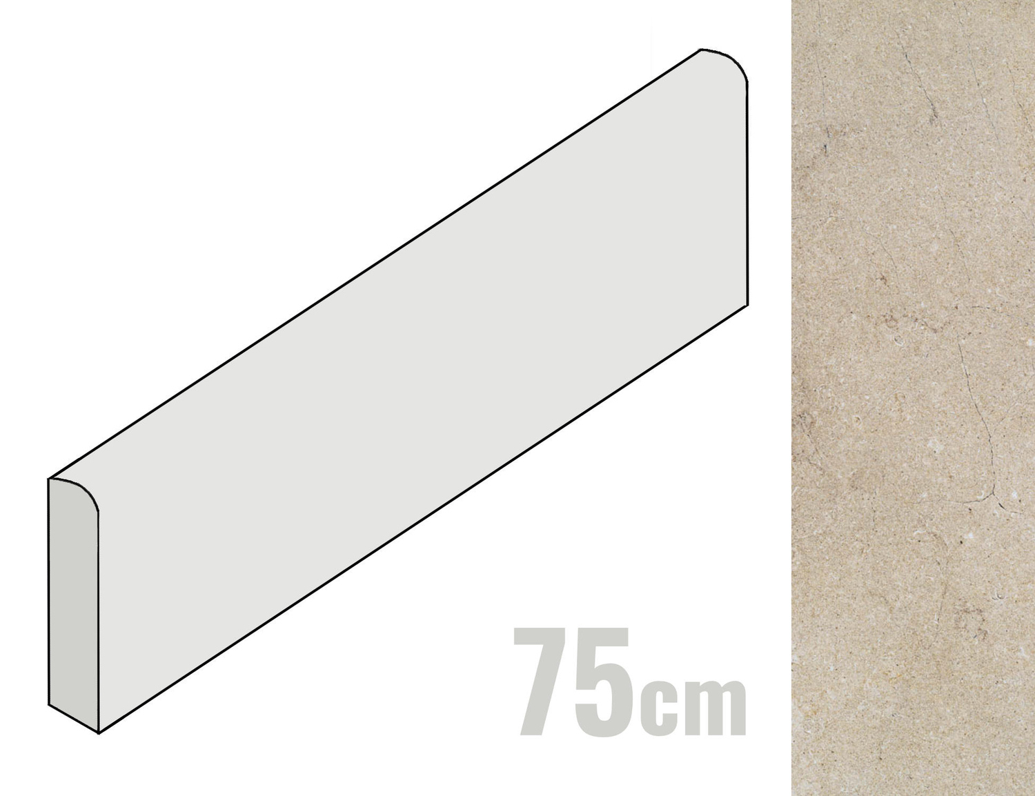 Ragno Realstone_Jerusalem Sockel 7x75 Noce R12Q