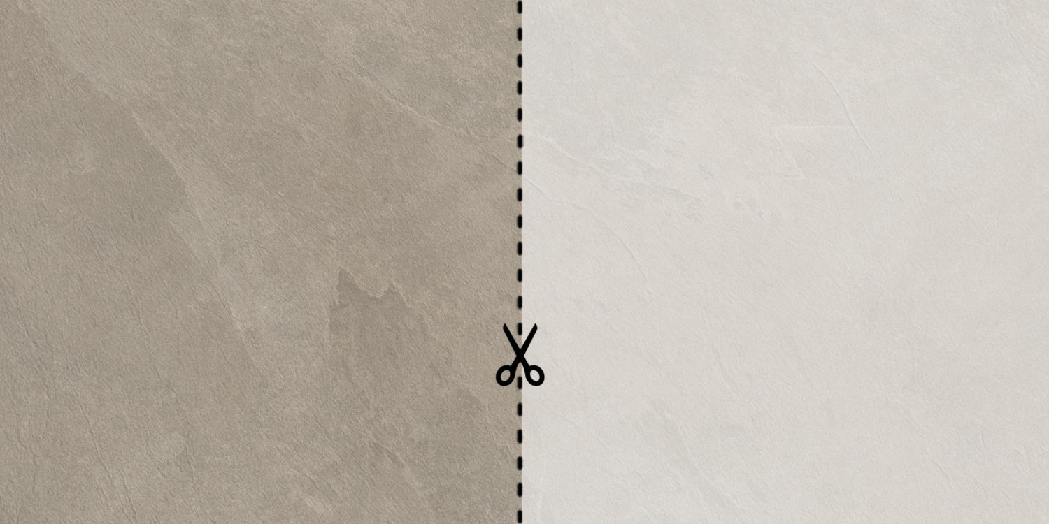 Ceramiche Caesar Slab2 Outdoor Terrassenplatte Schnittmuster 60x60 Ash AG1Q CAE SM