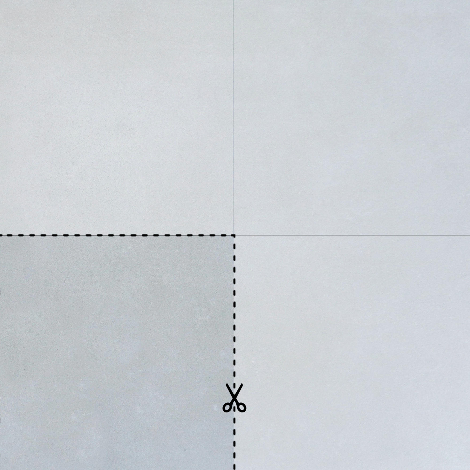 ceramicvision Urban Outdoor Terrassenplatte Schnittmuster 40x40 Ash CV0012161 SM