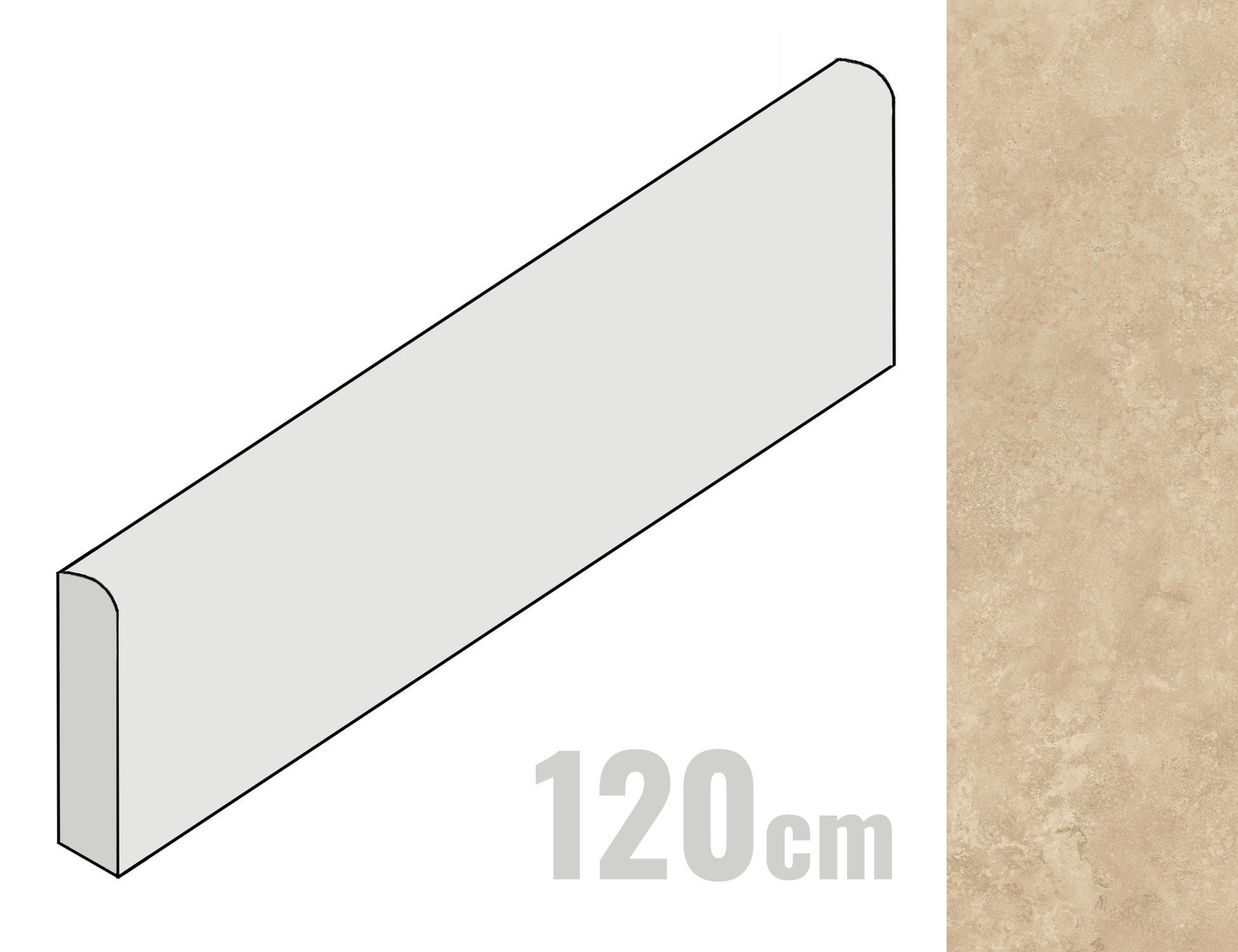Monocibec Mythology Sockel 7.1x120 Simbios Cream 141837