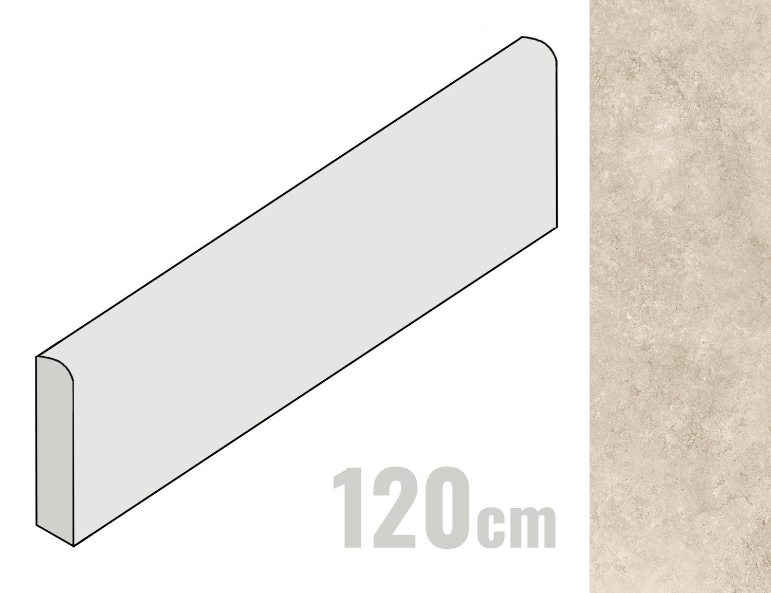 Monocibec Mythology Sockel 7.1x120 Simbios Taupe 141838