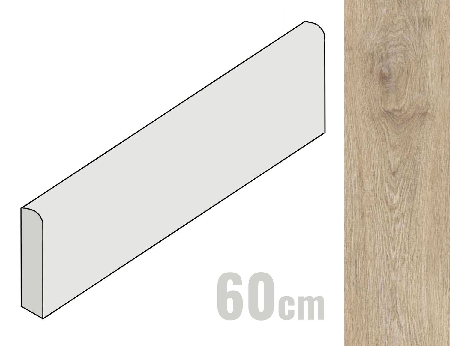 Ragno Ossimori Sockel Extra Matt 6x60 Avorio R9WE