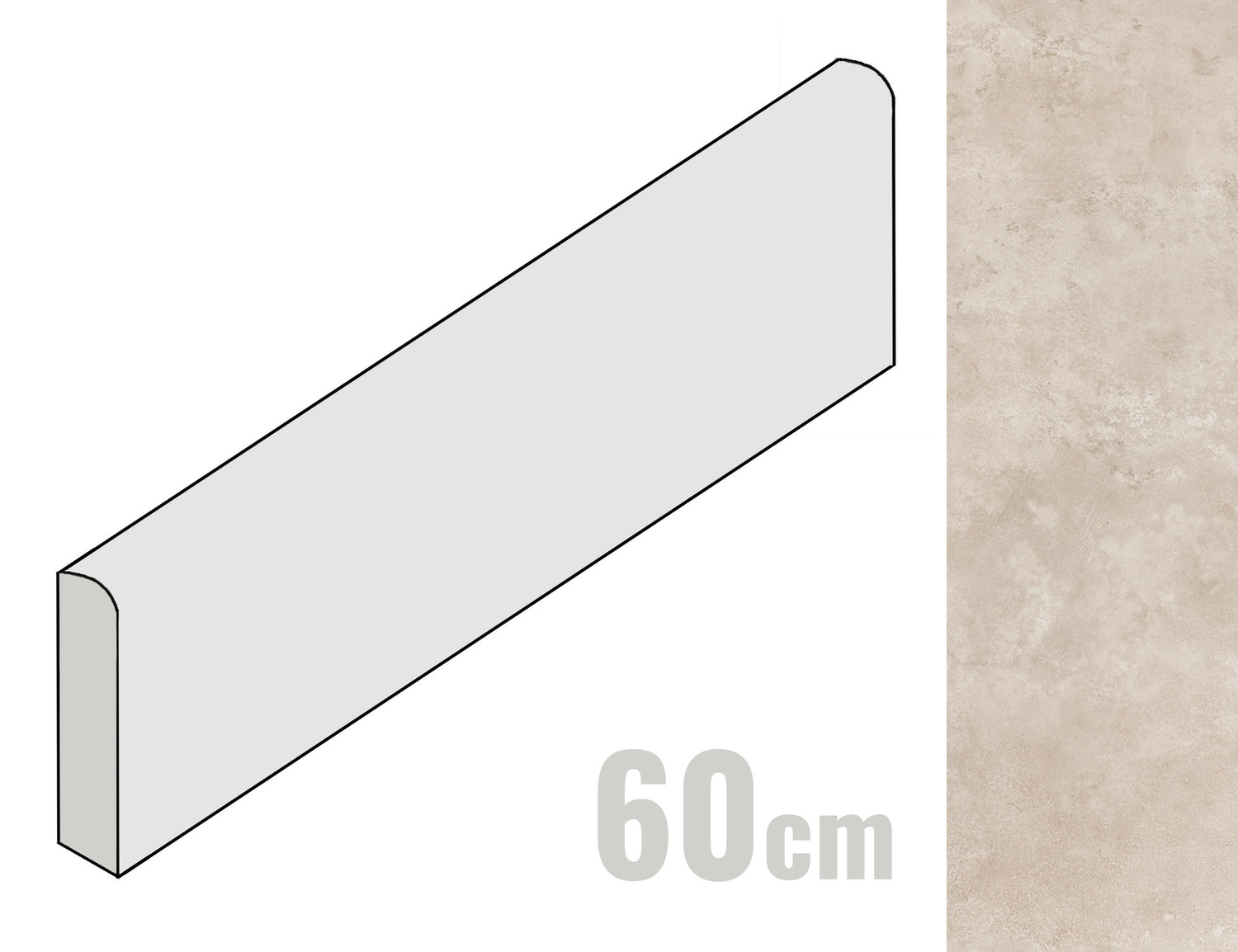 Ragno Roots Sockel 8x60 Beige R8QV