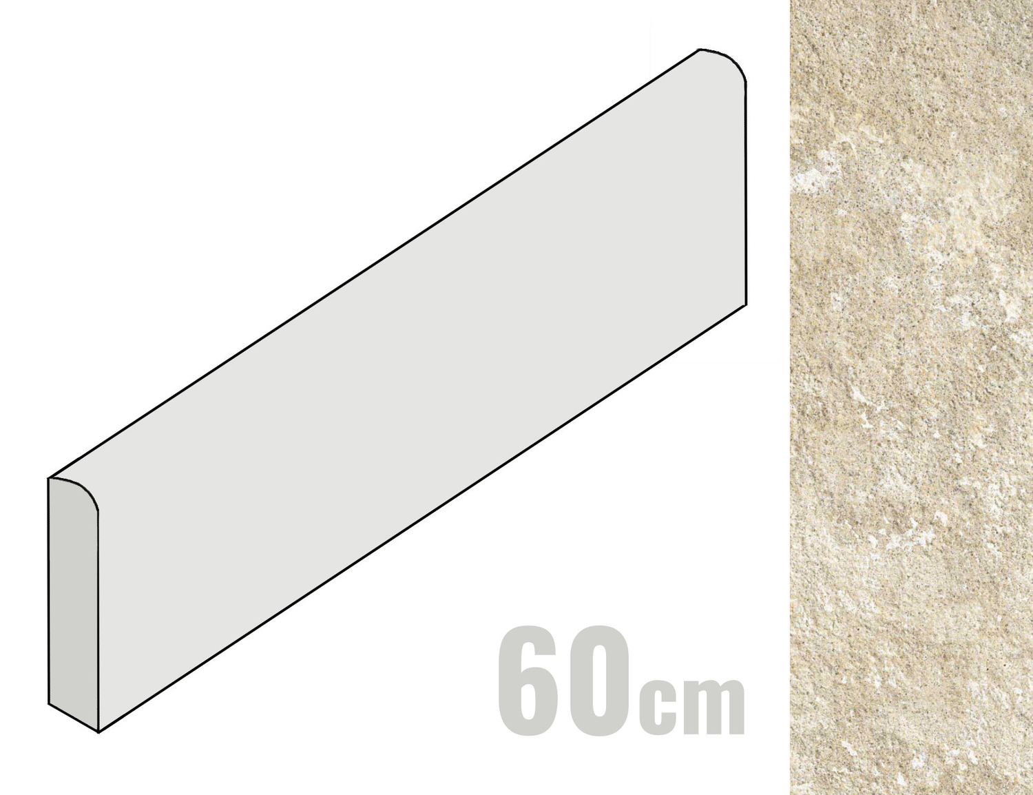 Ragno Stoneway_Porfido Sockel 7x60 Beige R48A