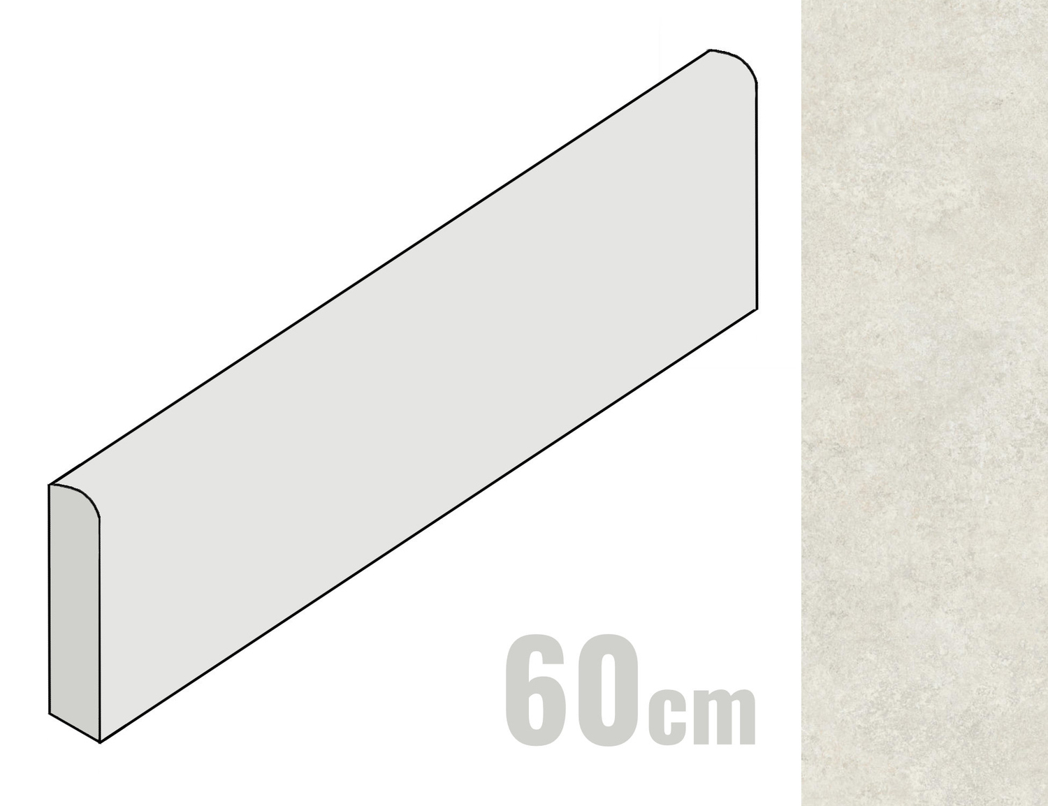 Ragno Tiempo Sockel 7x60 Bianco RCTQ