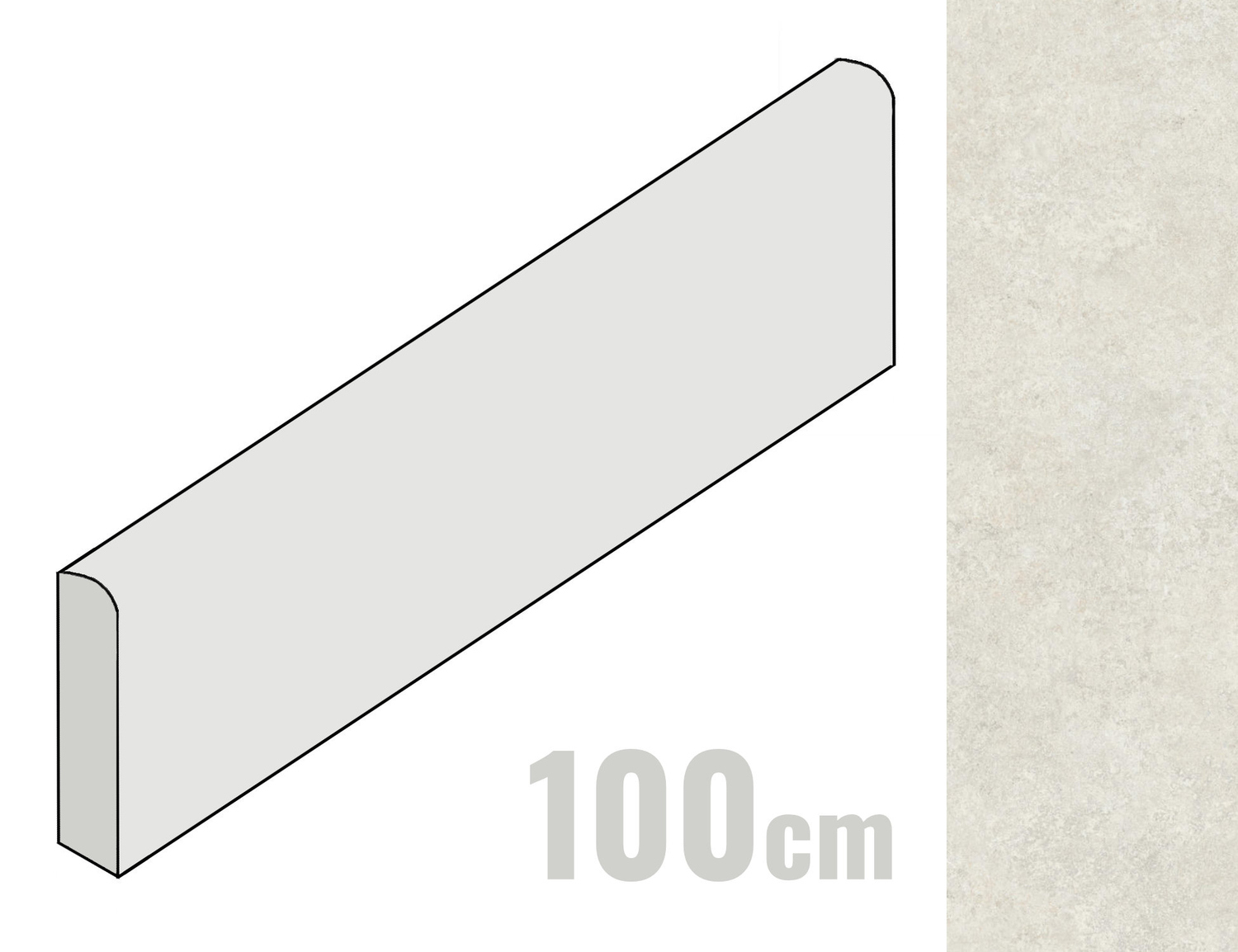 Ragno Tiempo Sockel 7x100 Bianco RCTE