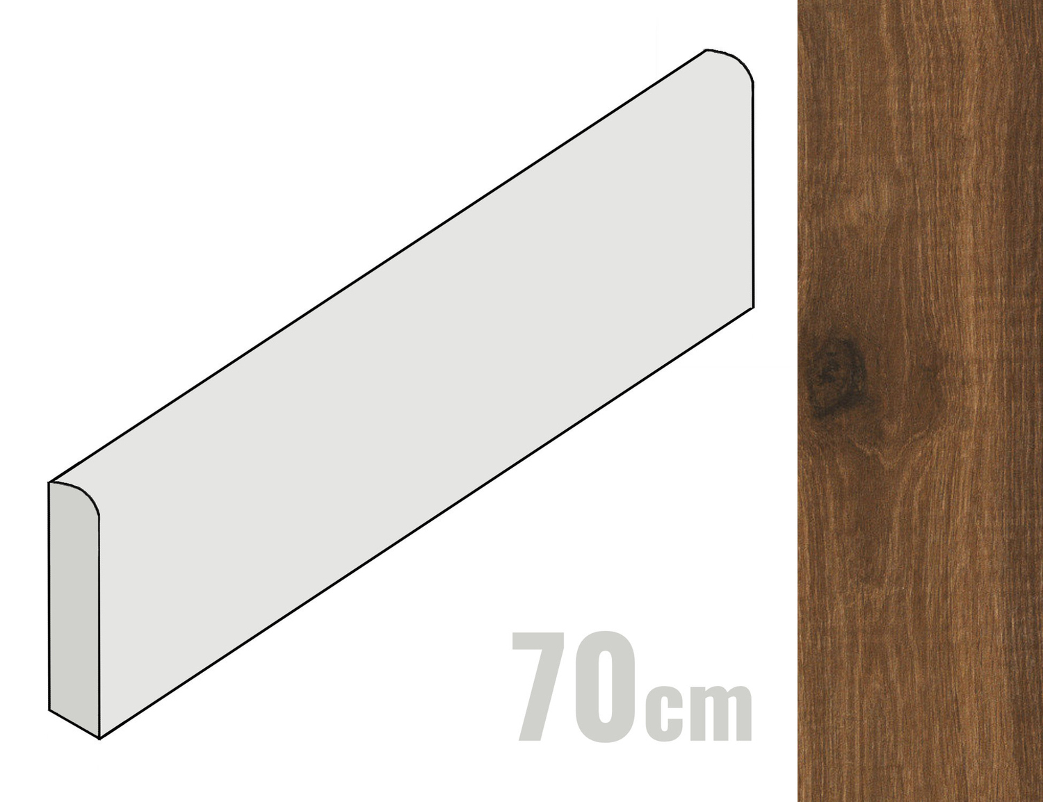 Ragno Woodglam Sockel 5x70 Noce R06V