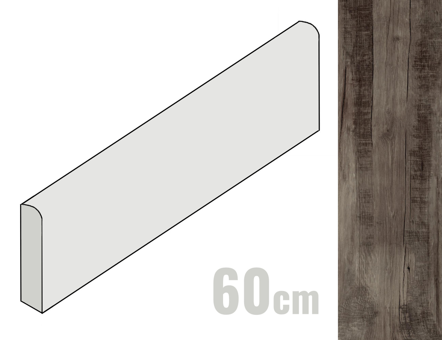 Ragno Woodmania Sockel 6x60 Ash R56K