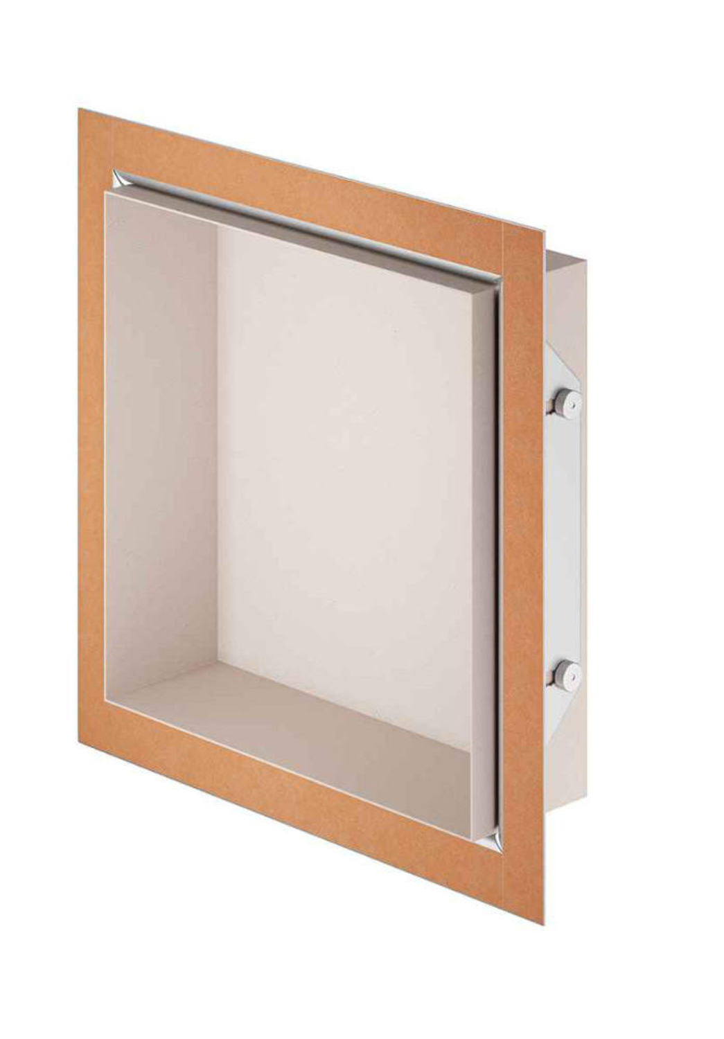 Schlüter Systems DESIGN-NICHE Nische Rahmen höhenverstellbar 3-55mm TSI - Strukturbeschichtet Elfenbein DN1TSI