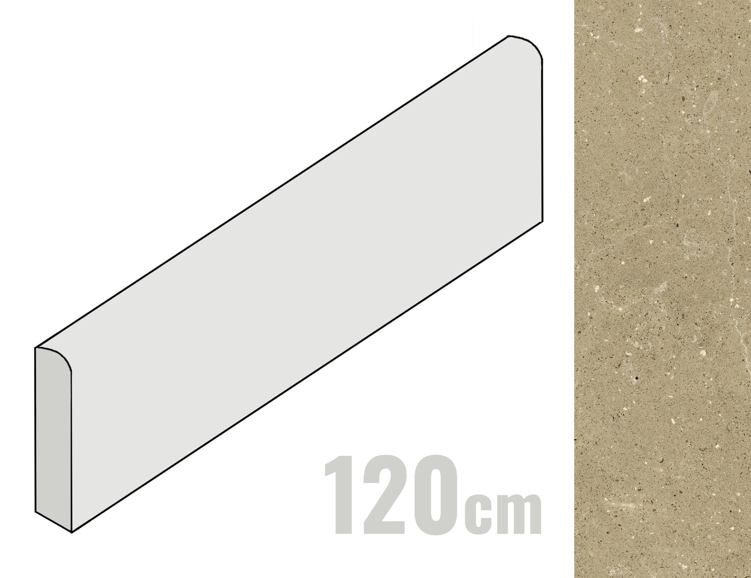Del Conca Wild Sockel 7x120 Beige G0WD01R12