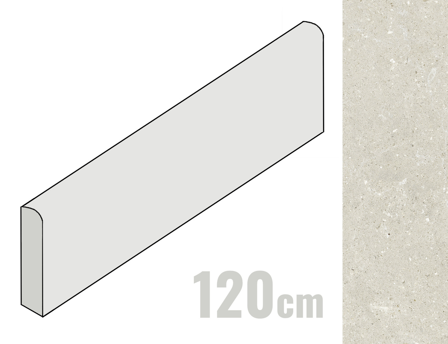 Del Conca Wild Sockel 7x120 White G0WD10R12