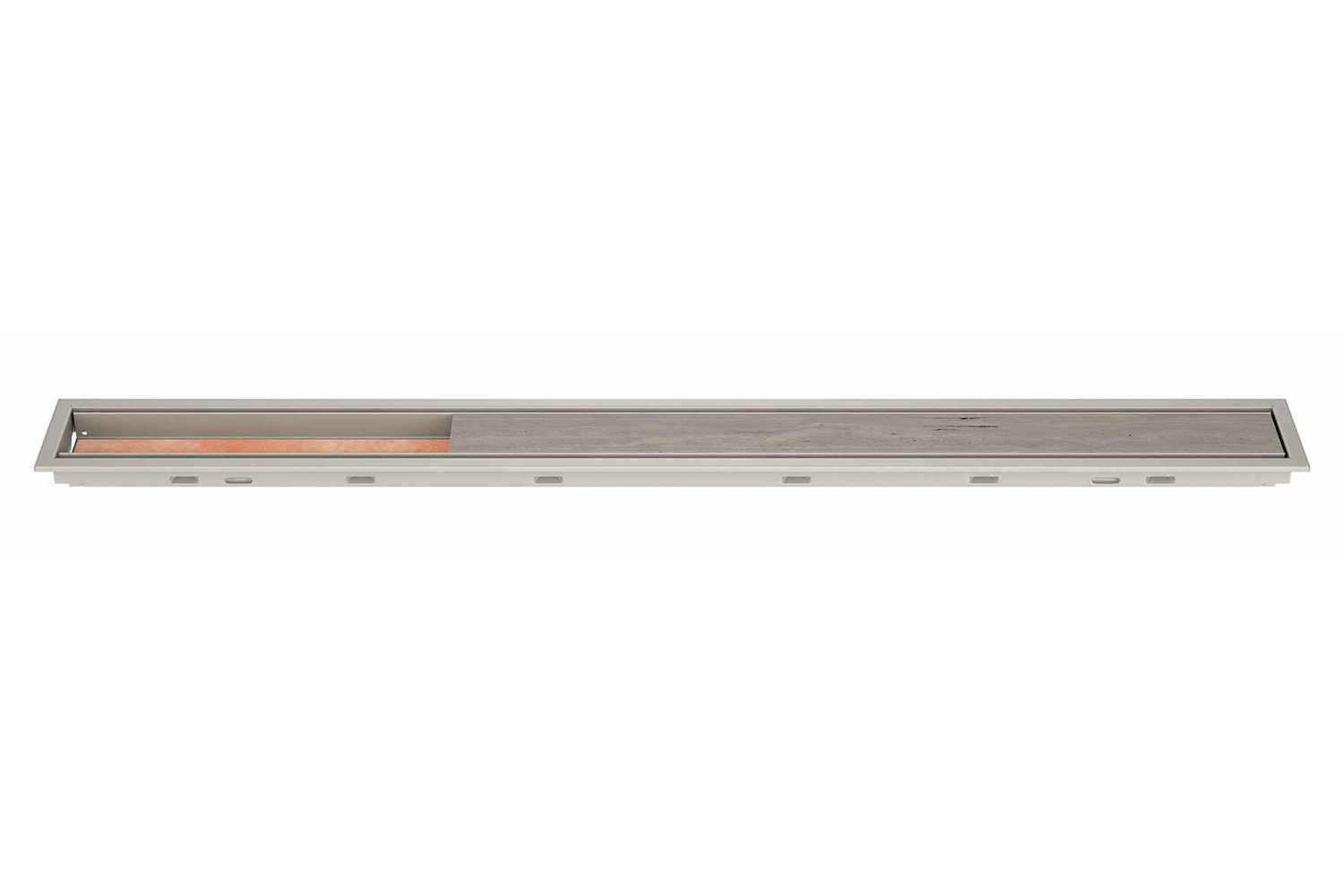 Schlüter Systems KERDI-LINE-C Rost-Rahmenkombination Aufnahmerahmen mit Designabdeckung 80cm H=19mm - Design Framed Tile TSBG - Strukturbeschichtet