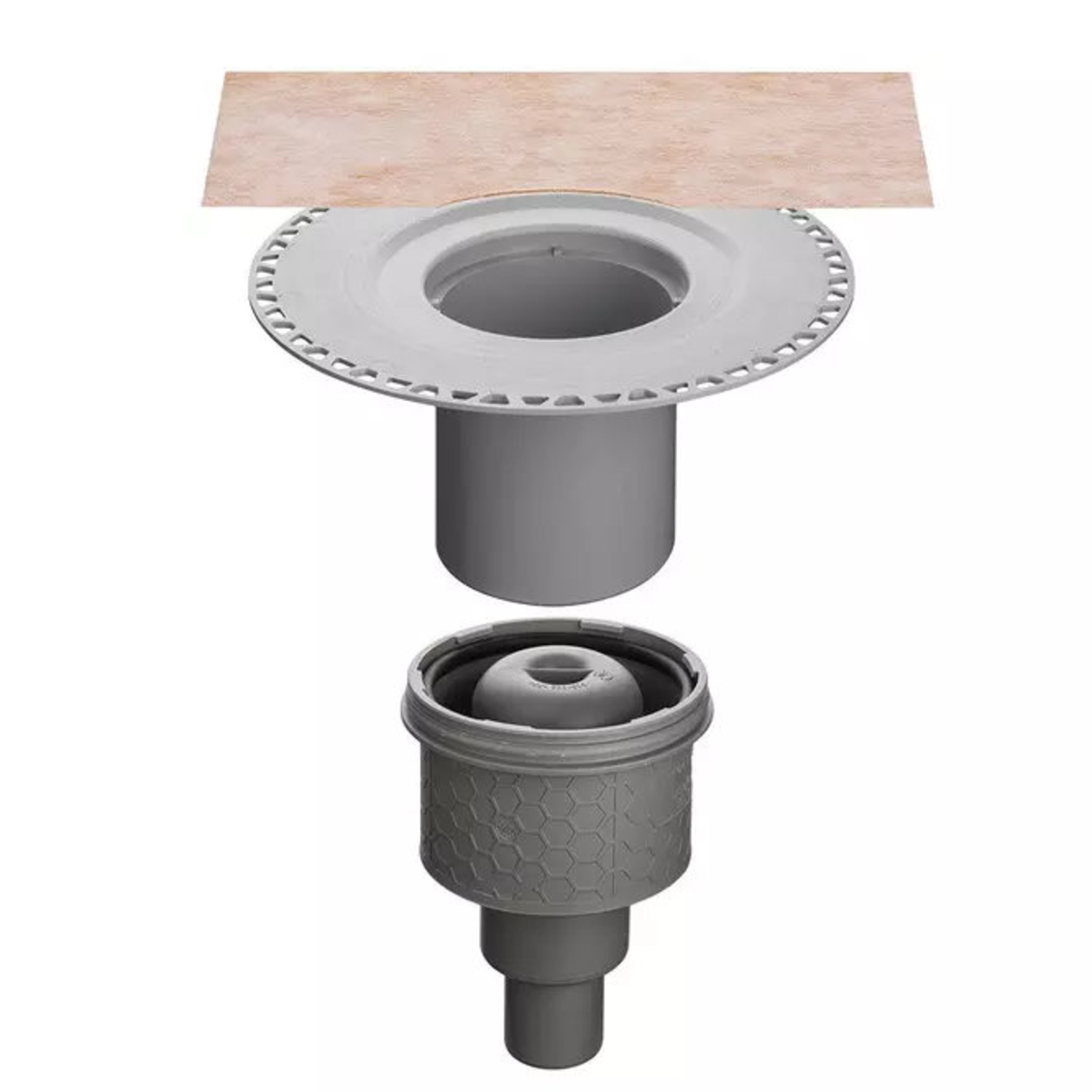 Schlüter Systems KERDI-DRAIN-KDBV Ablaufset zur vertikalen Punktentwässerung, mit Geruchsverschluss DN50 Ablaufleistung: 1,8 l/s KDBAV50GVB