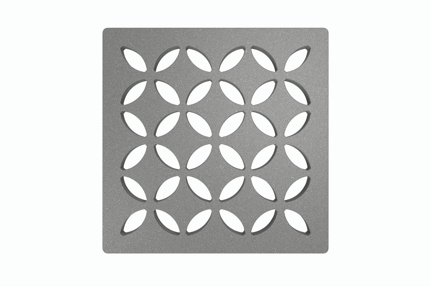 Schlüter Systems KERDI-DRAIN-STYLE Austauschbarer Entwässerungsrost Design 5 Floral 10x10 TSG - Strukturbeschichtet Grau KDGIF10TSGD5