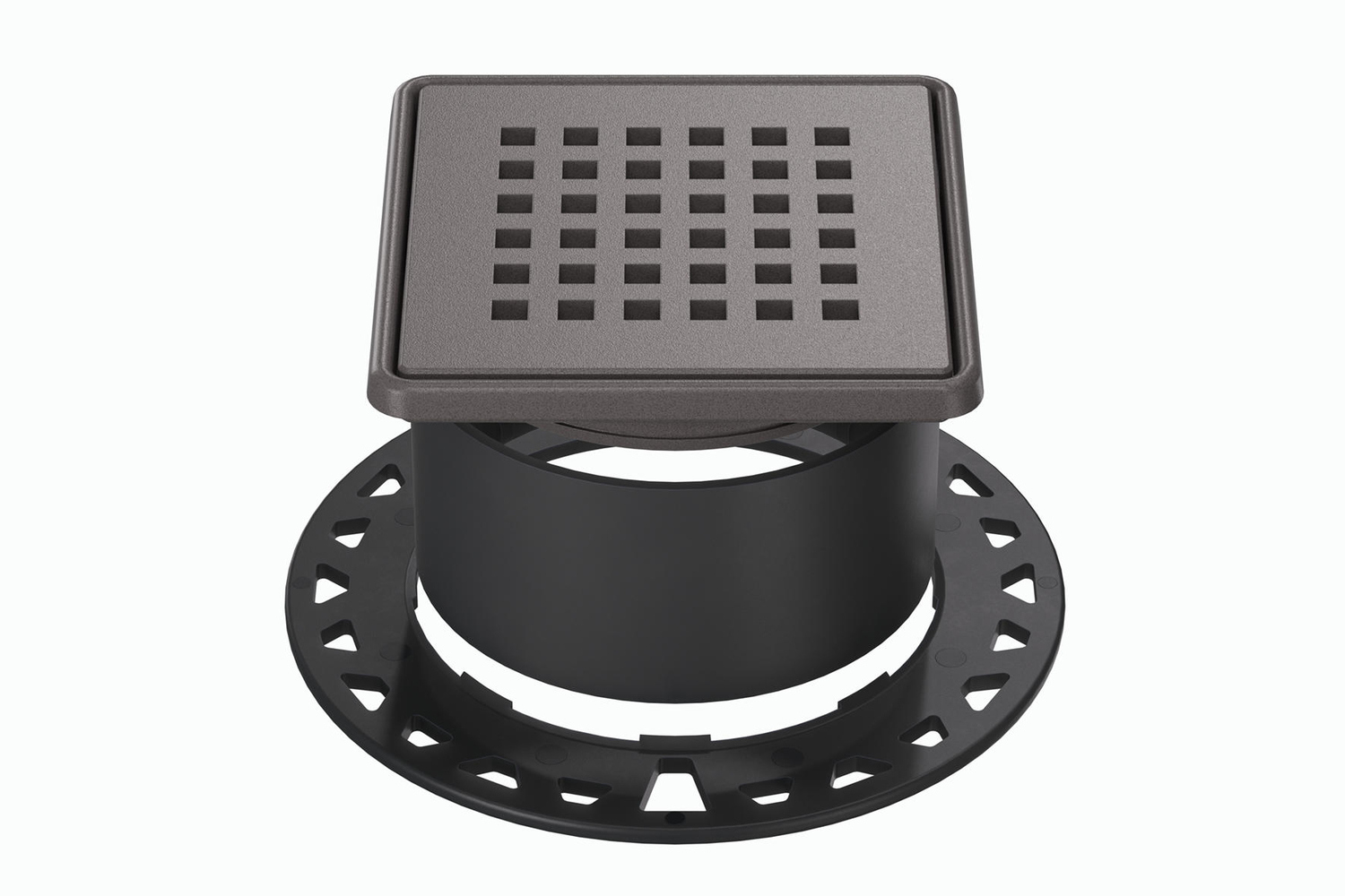 Schlüter Systems KERDI-DRAIN-RRE Rost-Rahmen-Set Design 3 Square 10x10 TSDA - Strukturbeschichtet Dunkelanthrazit KDR10TSDAD3