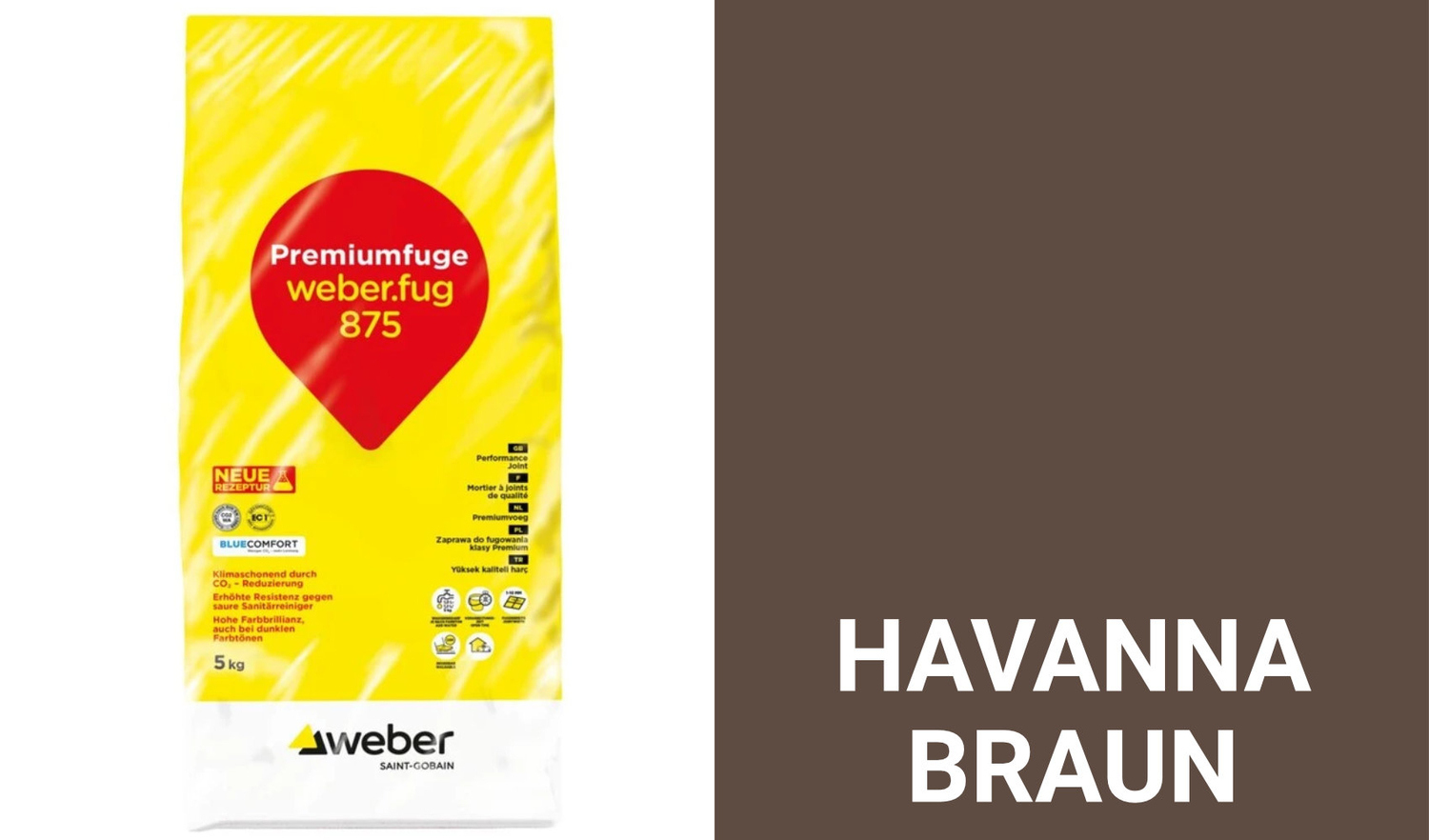 Weber Saint-Gobain weber.fug 875 Premiumfuge Havannabraun 420095