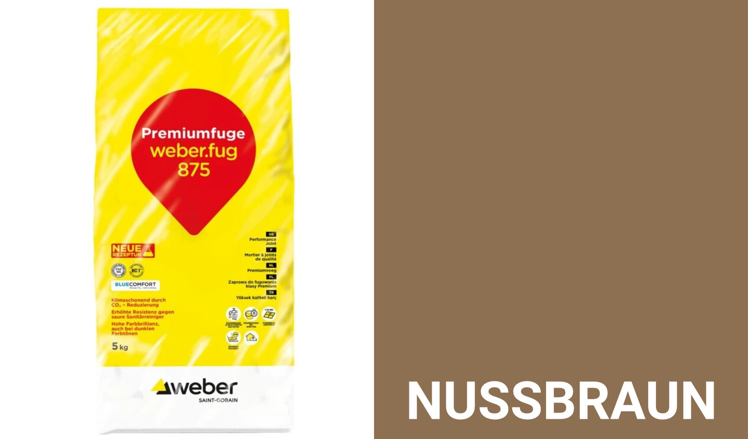 Weber Saint-Gobain weber.fug 875 Premiumfuge Nussbraun 420093