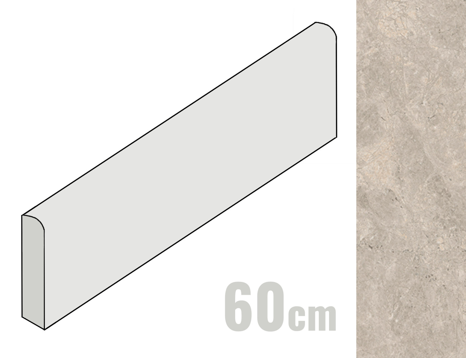 Ceramiche Caesar Haven Sockel 7.2x60 Oat AIOE