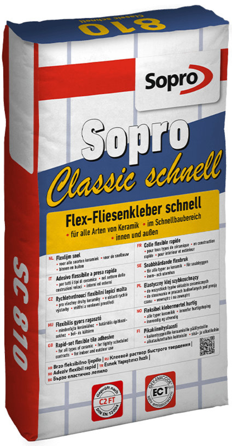 Sopro Bauchemie Classic schnell Flexkleber Zementärer Flex-Fliesenkleber 7781025 (810-21)