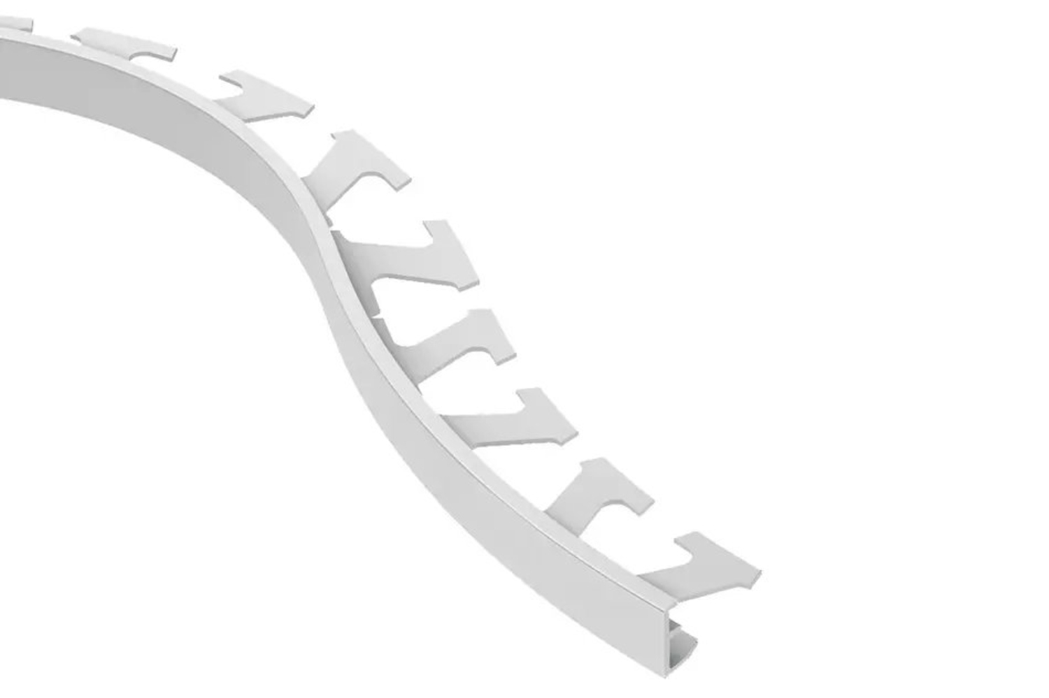 Schlüter Systems SCHIENE-AC Abschlussprofil Radiusstanzung HG - Hellgrau R/A45HG