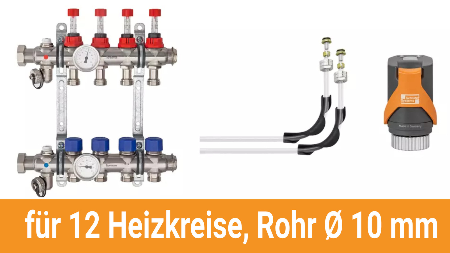 Schlüter Systems BEKOTEC-THERM-AS-HB Anschlusspaket für 12 Heizkreise, Rohr Ø 10 mm BT12AS10HB