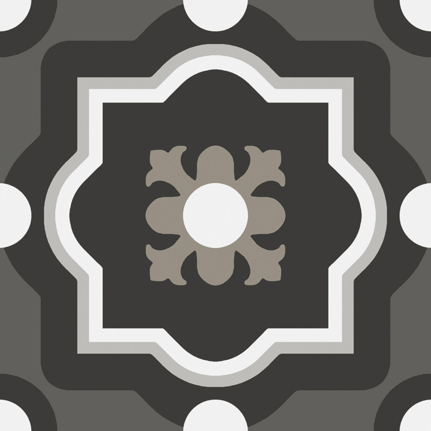 Sant Agostino Patchwork Bodenfliese 20x20 B W 04 CSAPBW0420