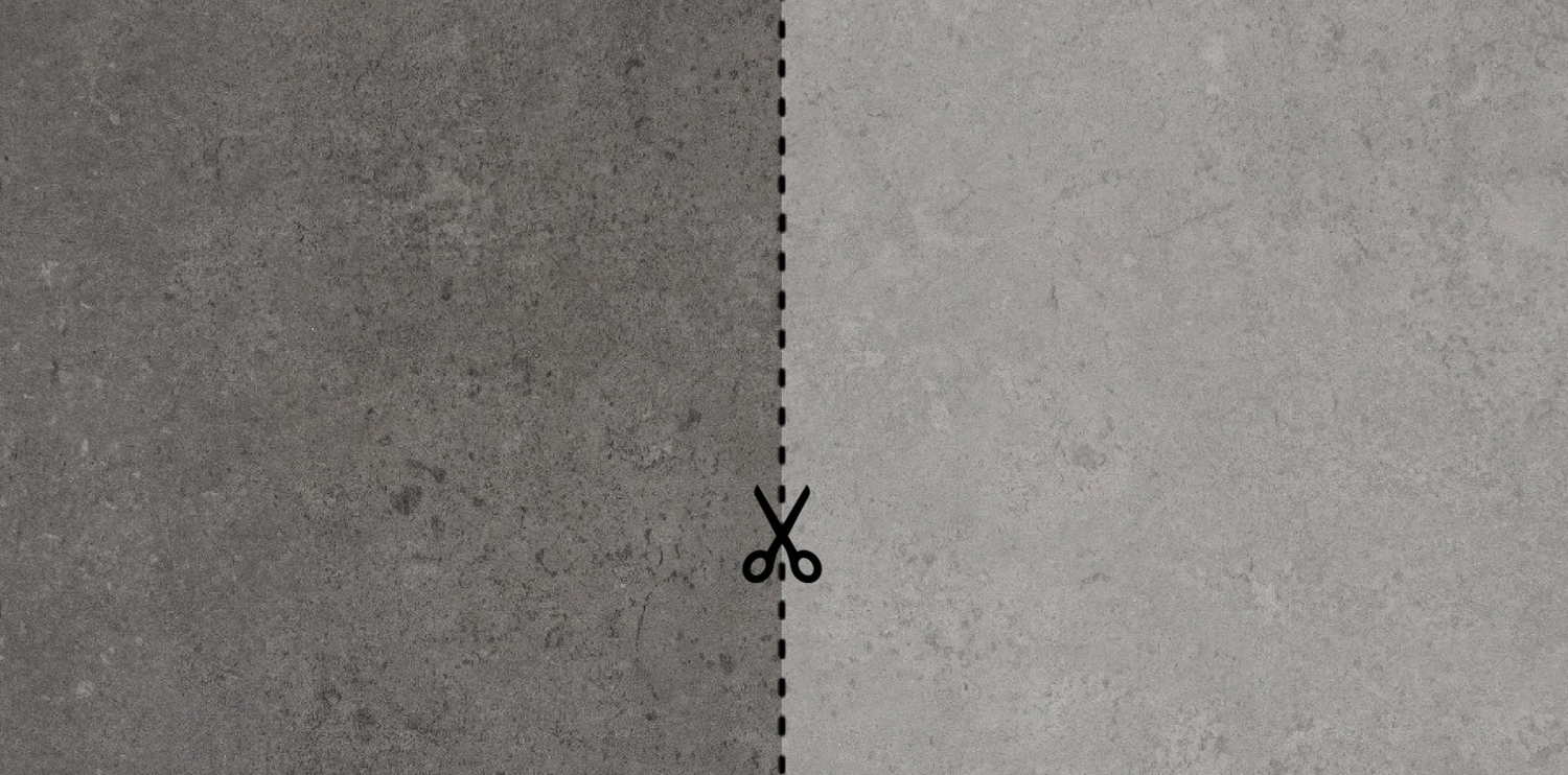 ceramicvision Athena Stein Outdoor Terrassenplatte Schnittmuster 40x40 Anthrazit-Grau CV4000195 SM