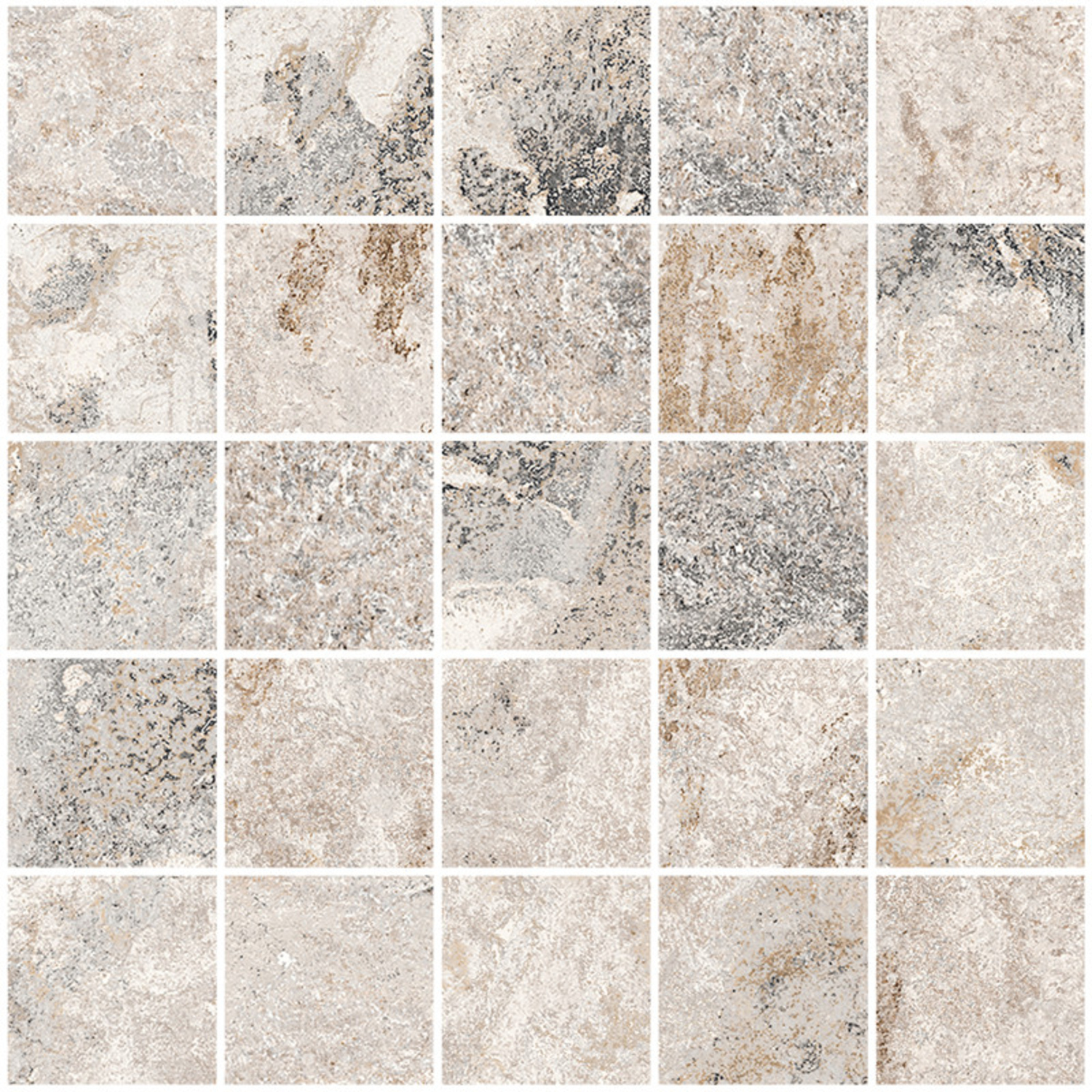 Sant Agostino Metastone Mosaik 5x5 30x30 Mud CSAMMSMU30