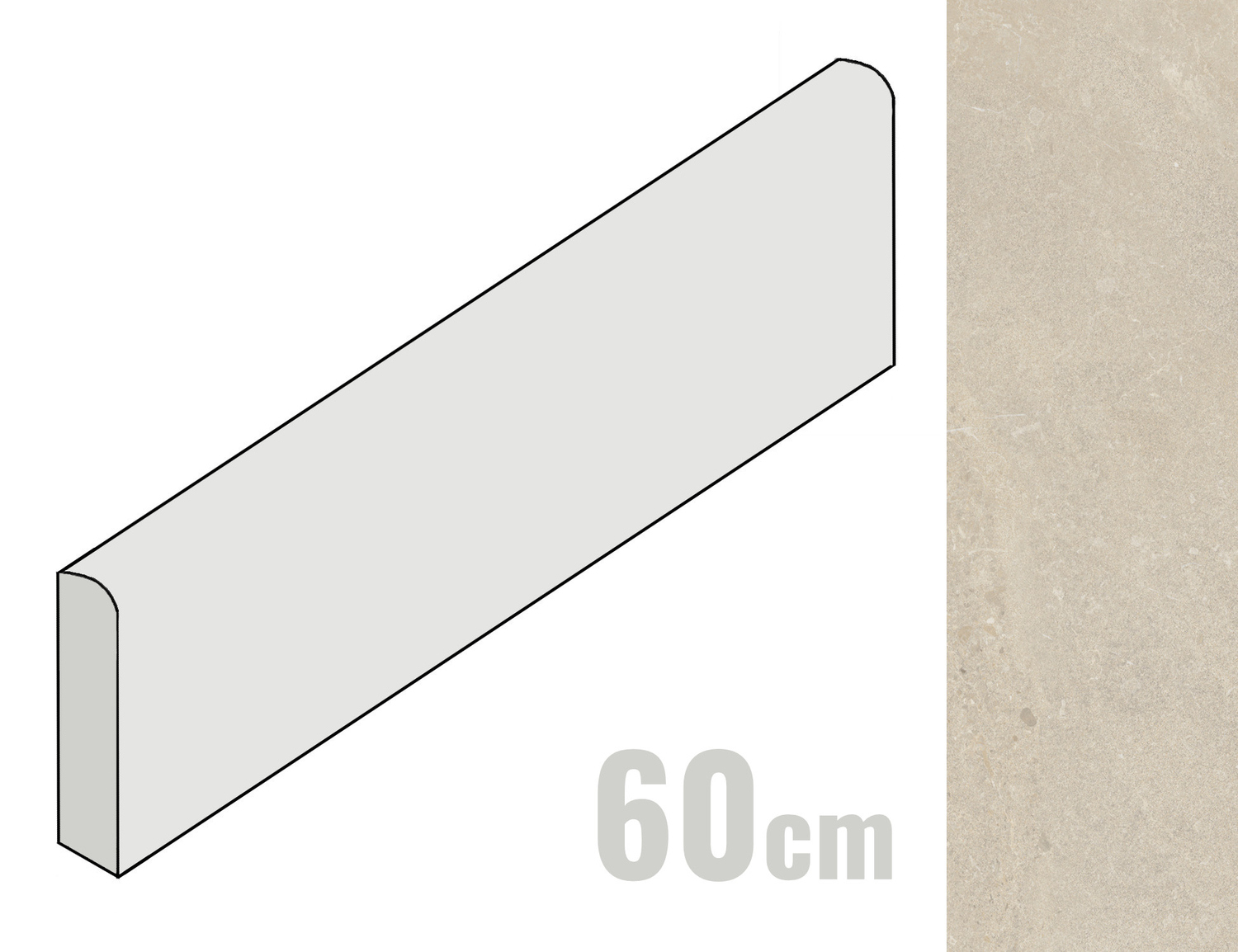 Monocibec Monogram Sockel 5.4x60 Echos 145205