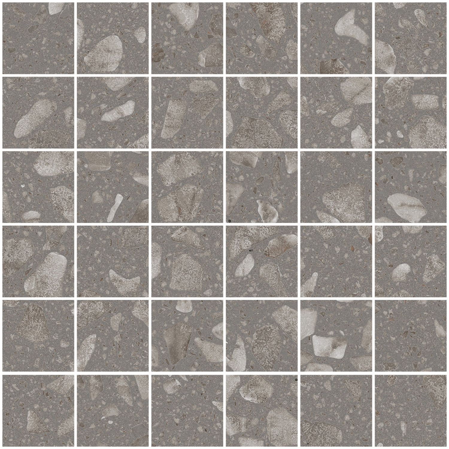 Sant Agostino Glow Mosaik 5x5 30x30 Grey CSAMGLGS30