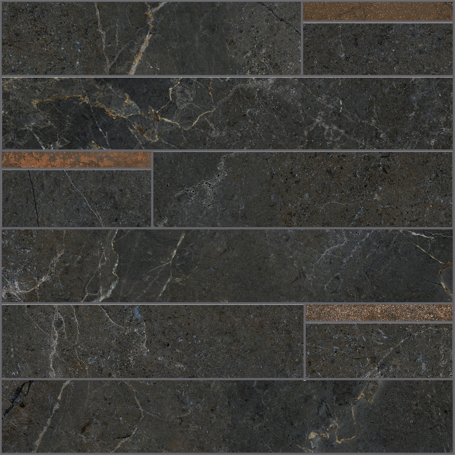 La Fabbrica Ava Noble Stone Mosaik Modulo 30x30 Dark 199134