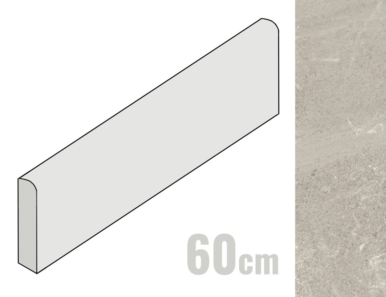 Coem Ceramiche Blendstone Sockel 7.5x60 Grey BLB603R