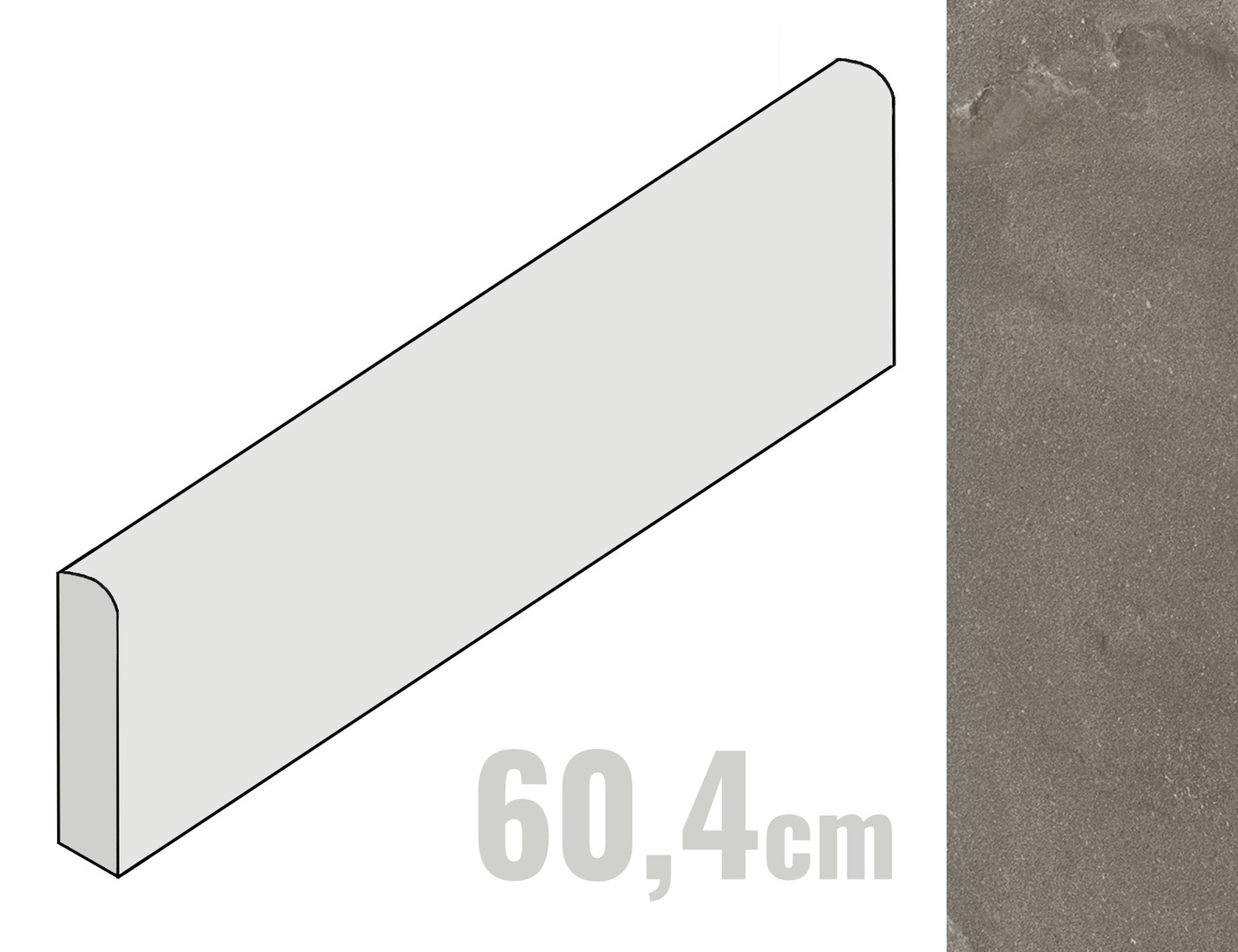 Coem Fluida Sockel 7.5x60.4 Graphite SZB607R