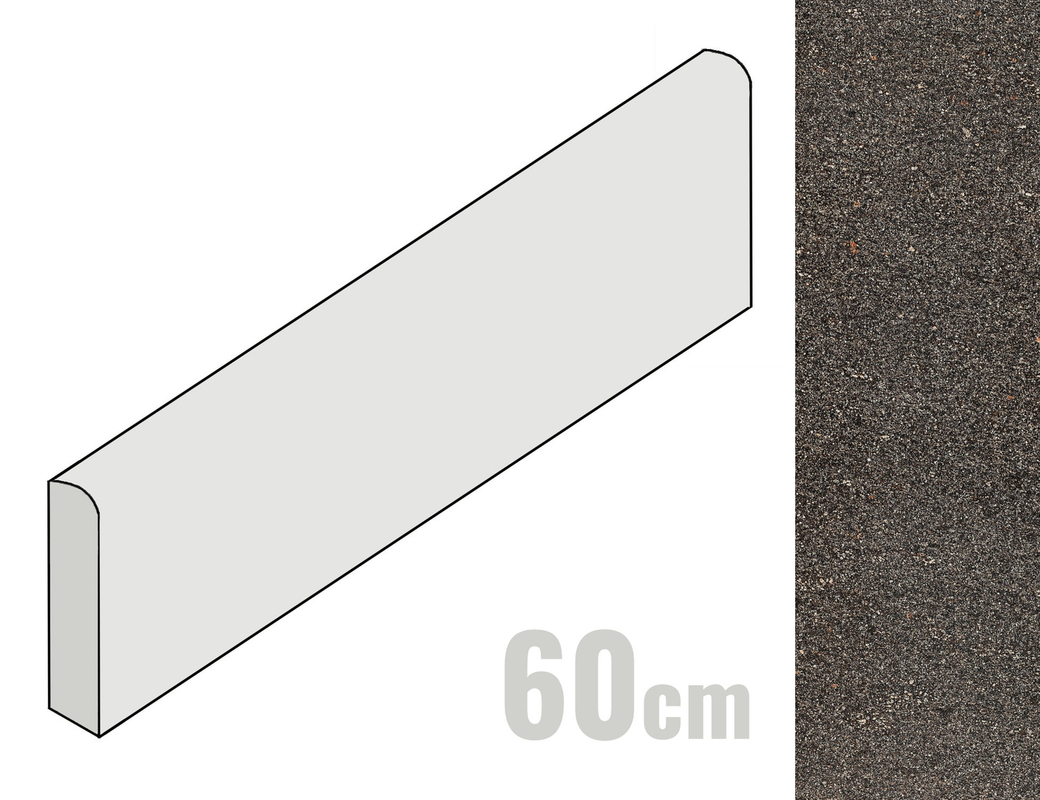 Coem Porfirica Sockel 7.5x60 Black POB600R