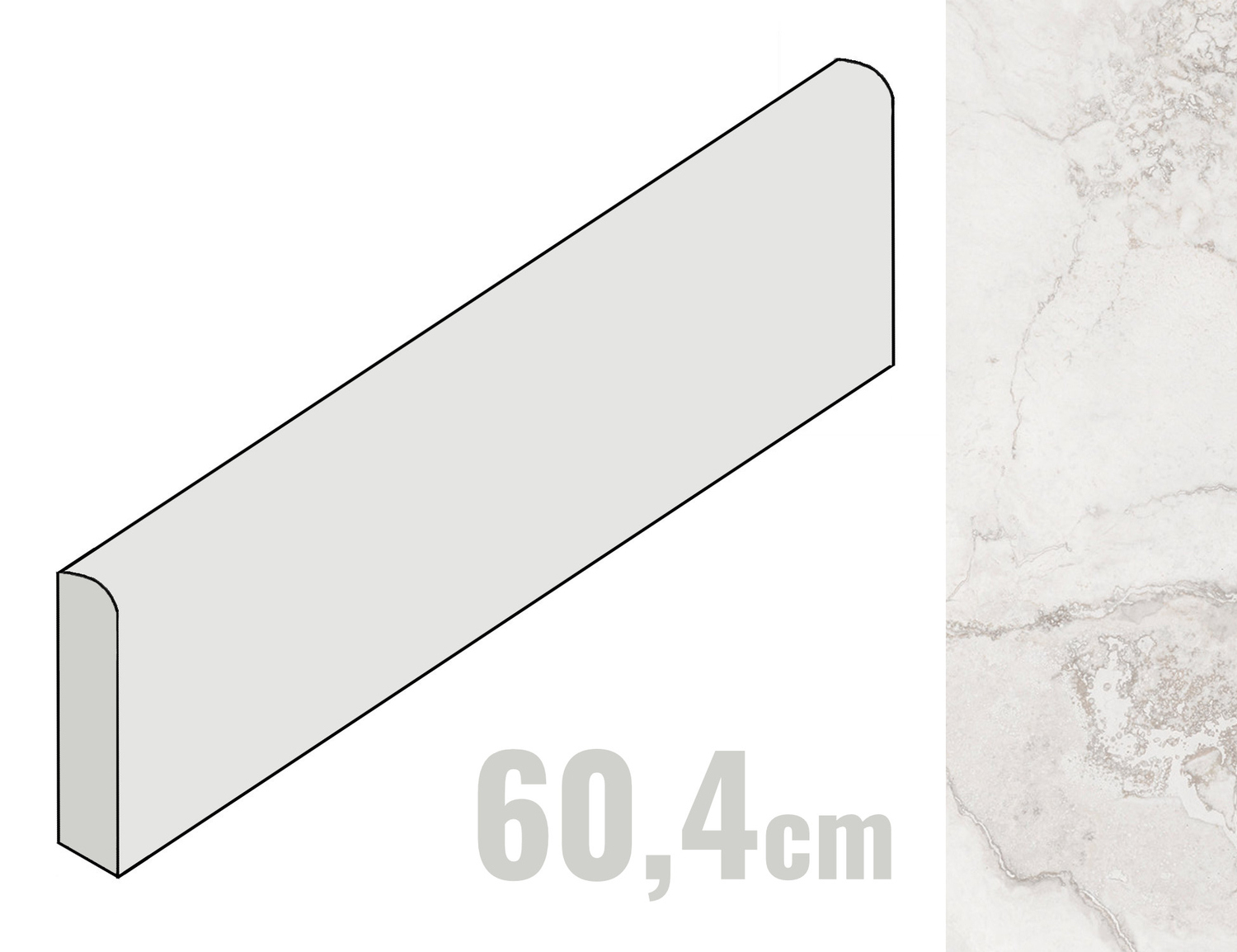 Coem Touch Stone Sockel 7.5x60.4 Grey TOB603L