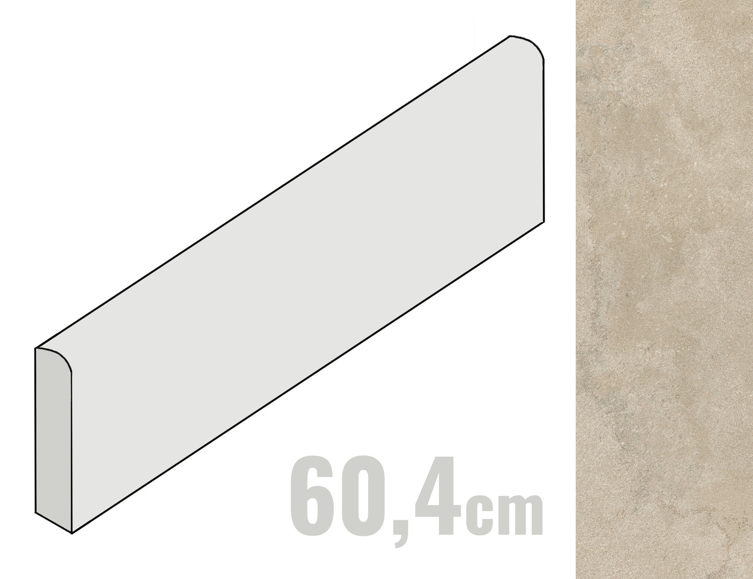 Coem Versatile Stone Sockel 7.5x60.4 Beige VSB602R