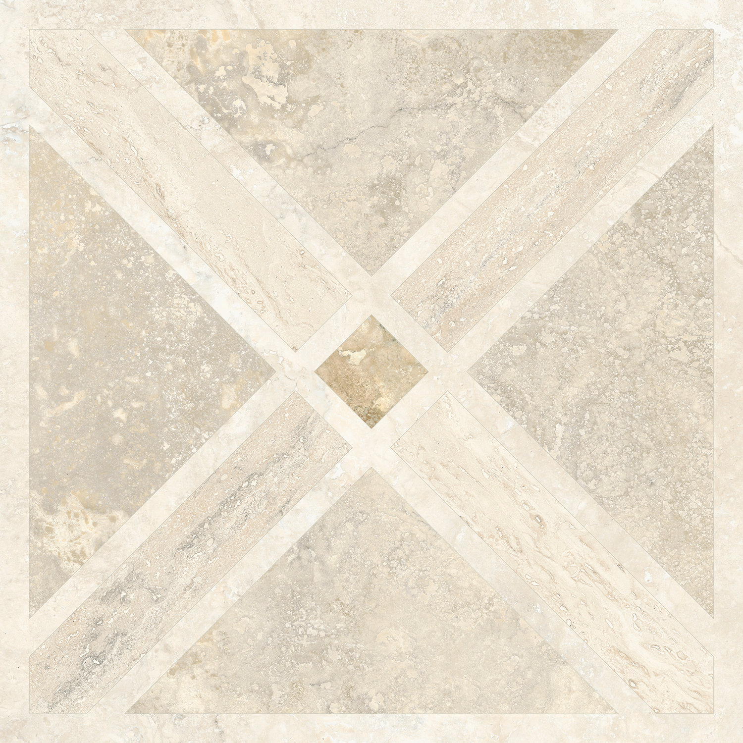 Sant Agostino Invictus Cross Bodenfliese Deco 60x60 Beige CSAICDOC60