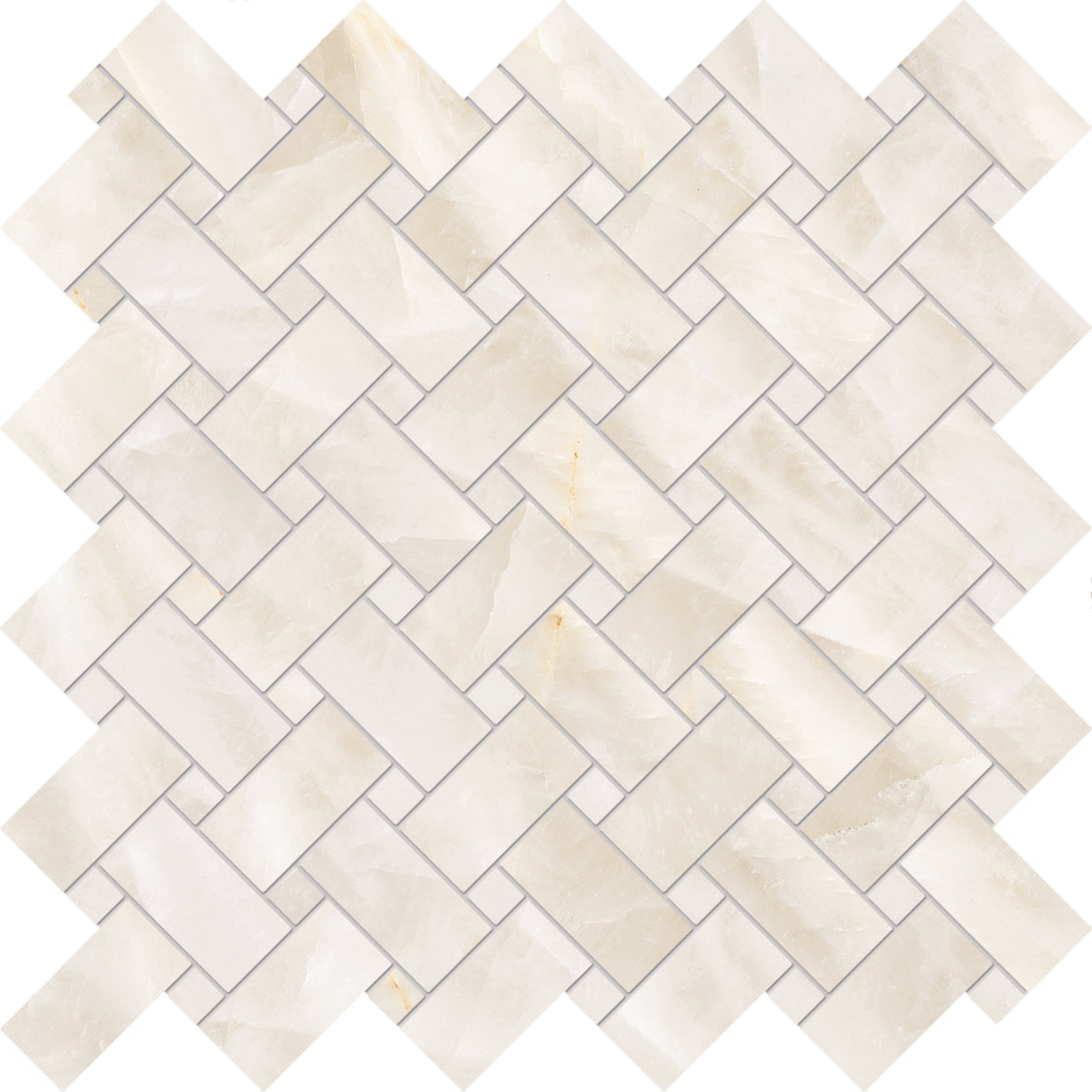 Emilceramica Tele Di Marm Crystal Mosaik Intrecci Vitrum 30x30 Vitrum White ENQS