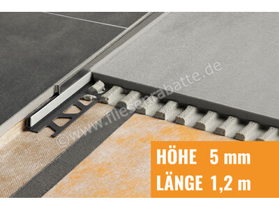 Schlüter Systems SHOWERPROFILE-S Gefällekeil Edelstahl V4A Graphitschwarz matt SPSA50MGS/120 | 1