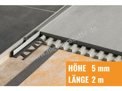 Schlüter Systems SHOWERPROFILE-S Gefällekeil Edelstahl V4A strukturbeschichtet beigegrau SPSA50TSBG/200 | 1