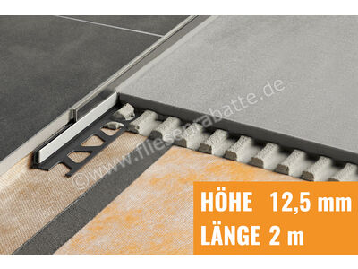 Schlüter Systems SHOWERPROFILE-S Gefällekeil Edelstahl V4A strukturbeschichtet grau SPSB125TSG/200 | 1