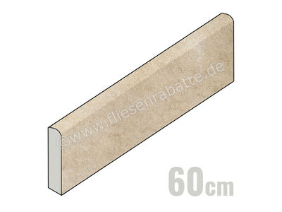 Margres Slabstone Beige 8x60 cm Sockel naturale eben NR 86SL2RODNR | 1