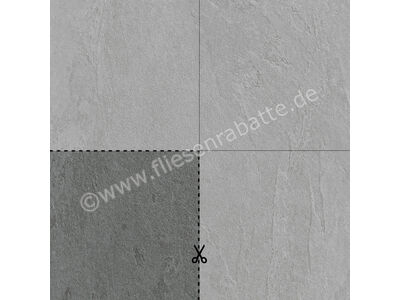 Lea Ceramiche Waterfall Outdoor gray flow 45x45x2 cm Terrassenplatte Schnittmuster matt strukturiert grip LG9K210 SM | 1
