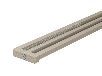 Schlüter Systems KERDI-LINE-VARIO WAVE 42 Kürzbares W-förmiges Entwässerungsprofil Aluminium TSC - alu strukturbeschichtet creme KLVR1D10TSC120 | 1