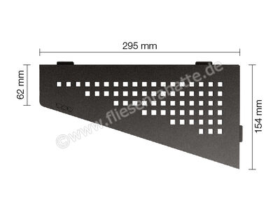 Schlüter Systems SHELF-E-S3 Wand-Ablagesystem Square Aluminium TSDA - strukturbeschichtet dunkelanthrazit SES3D3TSDA | 1