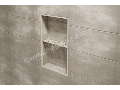 Schluter SHELF-E Brushed Stainless Steel Curve Triangular Corner Shelf - View #5